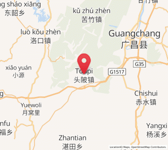 Map of Toupi, Jiangxi