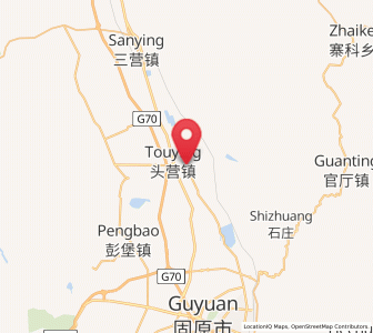 Map of Touying, Ningxia Hui Autonomous Region