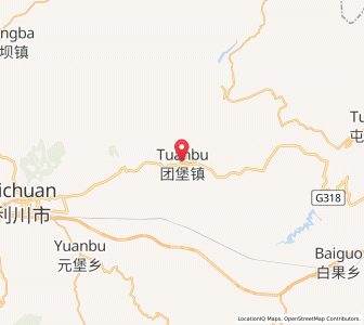 Map of Tuanbao, Hubei