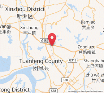 Map of Tuanfeng, Hubei