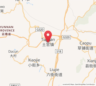 Map of Tuguan, Yunnan