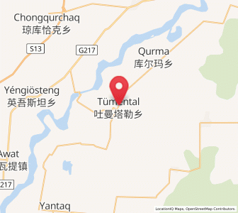 Map of Tumantale, Xinjiang