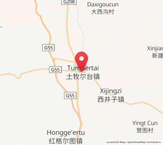 Map of Tumu’ertai, Inner Mongolia