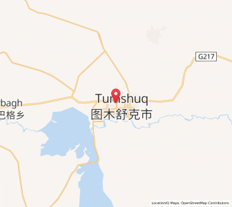 Map of Tumxuk, Xinjiang