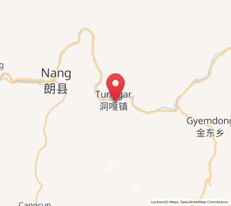 Map of Tunggar, Tibet