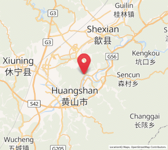 Map of Tunguang, Anhui