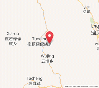 Map of Tuoding, Yunnan