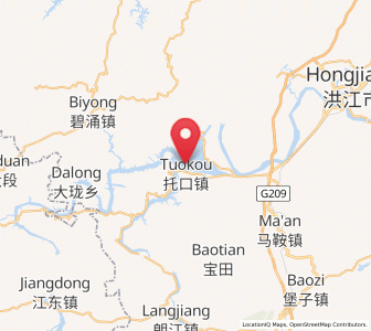 Map of Tuokou, Hunan