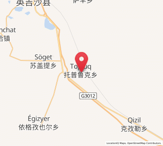 Map of Tuopu Luke, Xinjiang