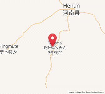 Map of Tuoyema, Qinghai