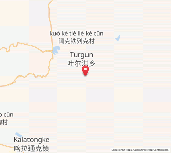 Map of Turgun, Xinjiang