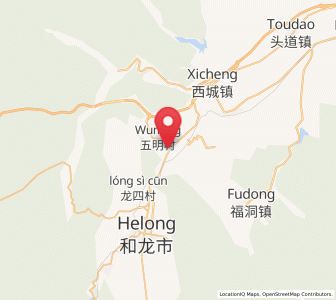 Map of Tushan, Jilin
