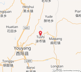 Map of Tushi, Chongqing