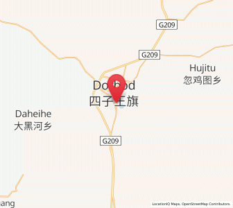 Map of Ulan Hua, Inner Mongolia
