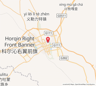 Map of Ulanhot, Inner Mongolia