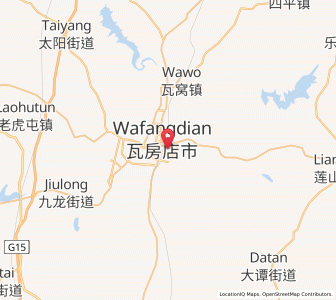 Map of Wafangdian, Liaoning