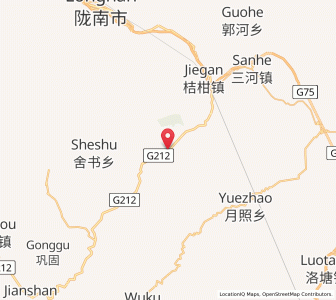 Map of Waina, Gansu