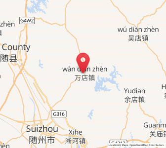 Map of Wandian, Hubei