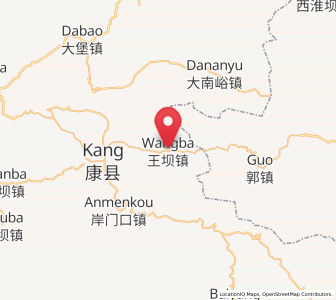Map of Wangba, Gansu