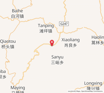 Map of Wangba, Gansu