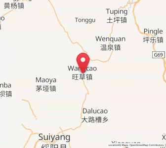 Map of Wangcao, Guizhou