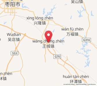Map of Wangcheng, Hubei