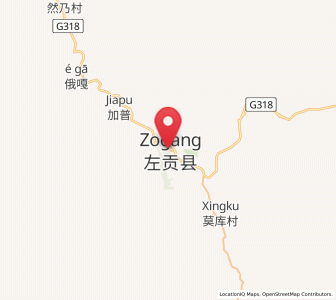 Map of Wangda, Tibet