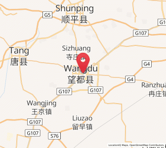 Map of Wangdu, Hebei