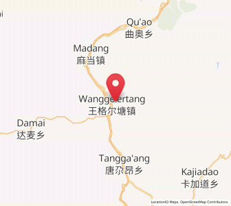 Map of Wangge’ertang, Gansu