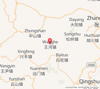 Map of Wanghe, Gansu