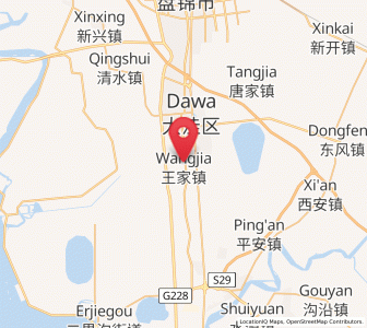 Map of Wangjia, Liaoning