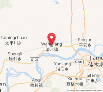 Map of Wangjiang, Heilongjiang