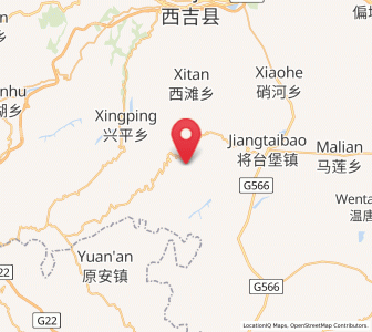 Map of Wangmin, Ningxia Hui Autonomous Region