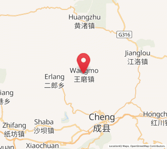 Map of Wangmo, Gansu