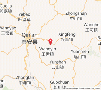 Map of Wangyin, Gansu