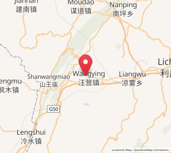 Map of Wangying, Hubei