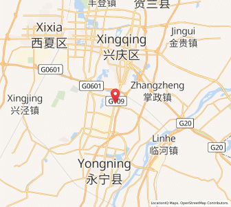 Map of Wangyuan, Ningxia Hui Autonomous Region