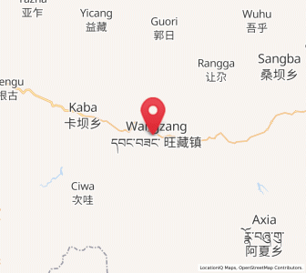 Map of Wangzang, Gansu