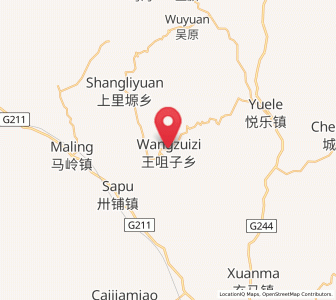 Map of Wangzuizi, Gansu
