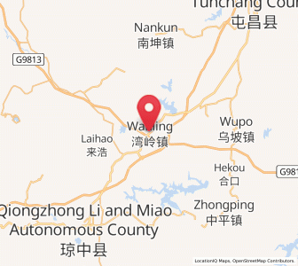 Map of Wanling, Hainan