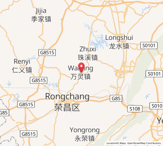 Map of Wanling, Chongqing