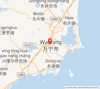 Map of Wanning, Hainan
