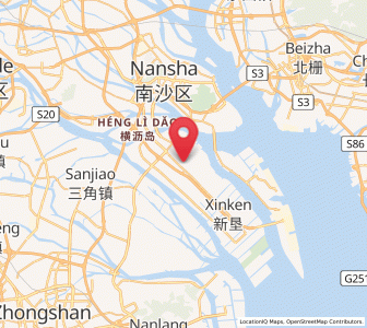 Map of Wanqingsha, Guangdong