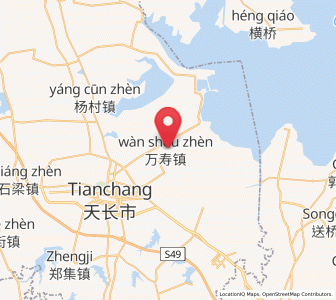 Map of Wanshou, Anhui