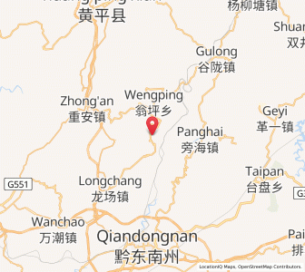 Map of Wanshui, Guizhou