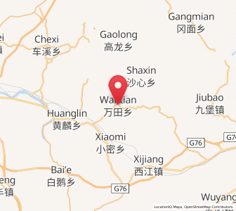 Map of Wantian, Jiangxi