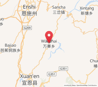 Map of Wanzhai, Hubei