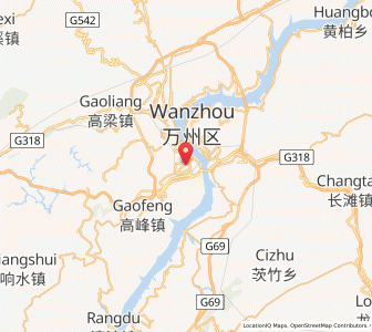 Map of Wanzhou, Chongqing