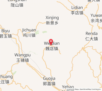 Map of Weidian, Gansu