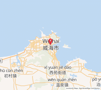 Map of Weihai, Shandong